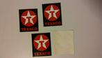 Texaco vintage brandstof motor auto stickers logo brommer, Verzamelen, Stickers, Auto of Motor, Zo goed als nieuw, Verzenden