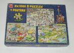 Jan van Haasteren - 3x1000 stuks, Ophalen of Verzenden, 500 t/m 1500 stukjes, Legpuzzel