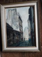 Schilderij Straatje Leo Marchand, Antiek en Kunst, Kunst | Schilderijen | Klassiek, Verzenden