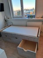 Bed, Ophalen, Eenpersoons, Wit, 80 cm