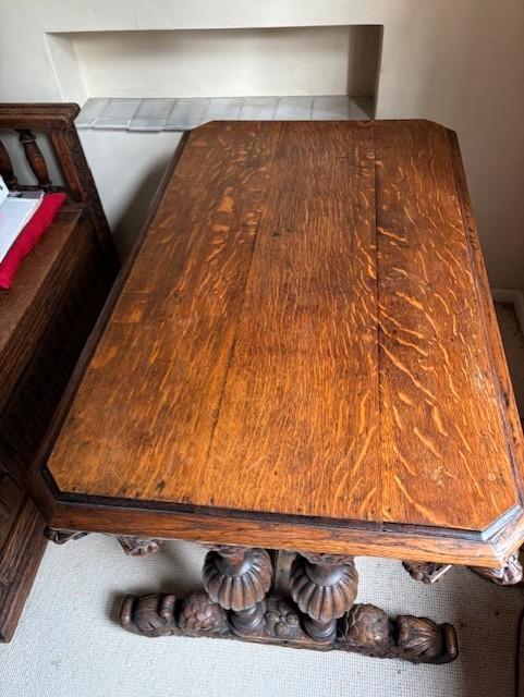 gestoken eiken hal tafel, Huis en Inrichting, Tafels | Sidetables, Gebruikt, 25 tot 50 cm, 100 tot 150 cm, Rechthoekig, Eikenhout