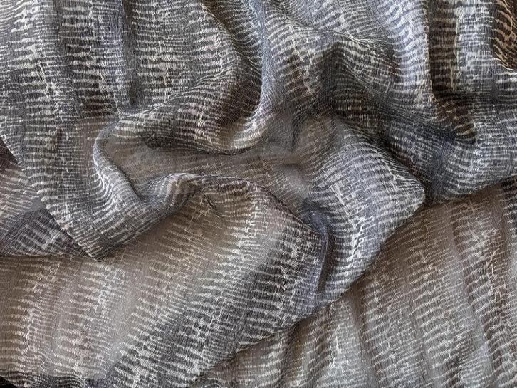 Showbaan gordijn inbetween 55 x 263 cm lap stof grijs, Huis en Inrichting, Stoffering | Gordijnen en Lamellen, 200 cm of meer