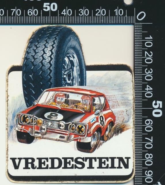 Sticker: Vredestein - Rally 8, Verzamelen, Stickers, Zo goed als nieuw, Auto of Motor, Ophalen of Verzenden