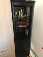 Zwarte boekenkast met deur, Met plank(en), Minder dan 50 cm, Gebruikt, 100 tot 150 cm