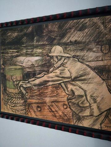 JAN TOOROP (1858-1928) ZEEMAN KATWIJK AAN ZEE  1900 beschikbaar voor biedingen