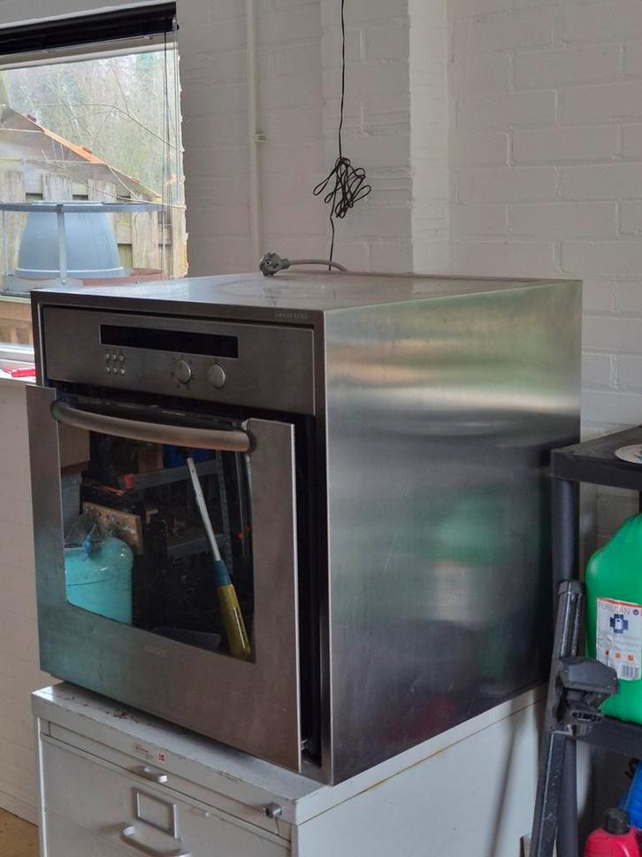 Solitaire oven RVS, Witgoed en Apparatuur, Ovens, Gebruikt, Inbouw, Oven met grill, 60 cm of meer, 60 cm of meer, Hete lucht, Stoom