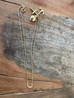 14K Gouden Ketting met Hart, Anker & Kruis, Ophalen of Verzenden, Zo goed als nieuw, Goud, Met hanger