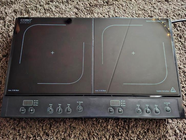 Inductiekookplaat CASO Vario Power 3400 Classic., Witgoed en Apparatuur, Kookplaten, Gebruikt, Inbouw, Inductie, 3 kookzones of minder