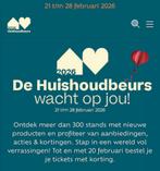 2x Huishoudbeurs avondticket vrij 27-02 vanaf 17:00 uur, Twee personen, Februari