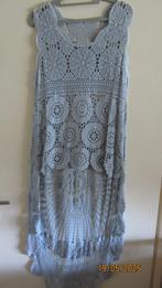 Boho gehaakte jurk in lichtblauw  One size - M/L, Maat 38/40 (M), Blauw, Ophalen of Verzenden, Zo goed als nieuw