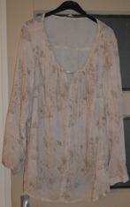Blouse pastelkleuren vaag gebloemd roze lange mouw viscose., Ophalen of Verzenden, Zo goed als nieuw, Roze, Blouse of Tuniek