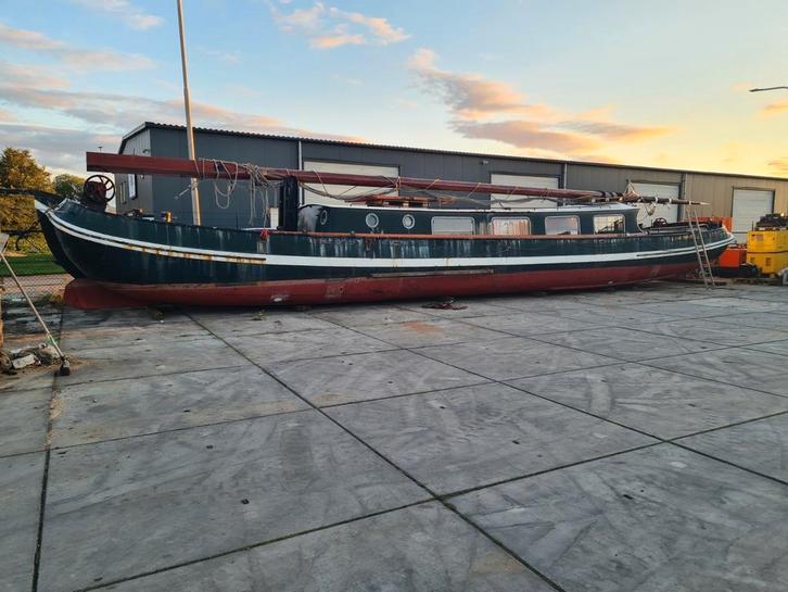 Skûtsje 18.25 x 3.41 casco Barkmeijer Sneek 1906, Watersport en Boten, Platbodems, Gebruikt, 12 meter of meer, Staal, Diesel, Ophalen of Verzenden