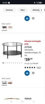 Salon tafel - 2 maanden gebruikt, Huis en Inrichting, Ophalen, 50 tot 100 cm, Rond, 50 tot 100 cm