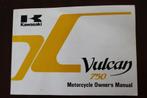 Kawasaki Vulcan 750 1989 motorcycle owner's manual VN750-A6, Motoren, Handleidingen en Instructieboekjes, Ophalen of Verzenden