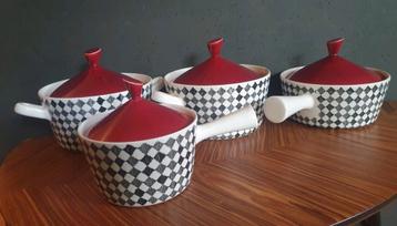 4x Red Top pan ovenvast Rorstrand Marianne Westman Zweden beschikbaar voor biedingen