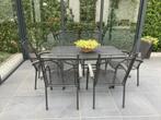 Kettler stalen tuinset, 4 of 6 stoelen. In hele goeie staat., Tuin en Terras, Ophalen, Gebruikt, Rechthoekig