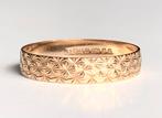 Gouden vintage band ring maat 17,5, Gebruikt, Ophalen of Verzenden, 17 tot 18, Dame