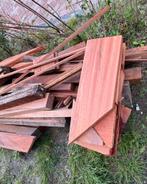Hardhout Restjes Damwand/Vlonder, Ophalen, Gebruikt, 25 tot 50 mm, Plank