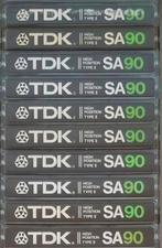 10 TDK SA90 Cassettebandjes, Cd's en Dvd's, Cassettebandjes, Ophalen, Gebruikt, Overige genres, 2 t/m 25 bandjes