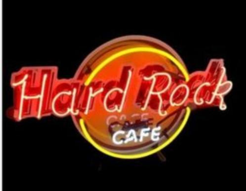 Hard Rock cafe neon licht reclame bar decoratie lamp, Verzamelen, Merken en Reclamevoorwerpen, Zo goed als nieuw, Lichtbak of (neon) lamp