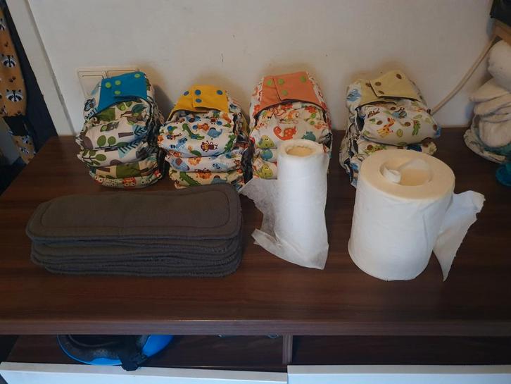 Wasbare Luiers Set + Inlegvellen & Boosters, Kinderen en Baby's, Badjes en Verzorging, Overige typen, Ophalen of Verzenden