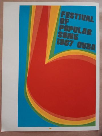 Cuba Festival Populaire Song 1967 Poster beschikbaar voor biedingen