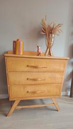 Vintage ladekast met 3 lades uit de jaren '50 '60, Ophalen, Onbekend, 50 tot 100 cm, Zo goed als nieuw
