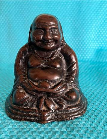 Lachende Boeddha beeldje - Verbronsd beschikbaar voor biedingen