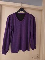 Super Mooi Paars Glitter shirt pofmouw maat 46/48, Paars, Maat 46/48 (XL) of groter, Ophalen of Verzenden, Lange mouw