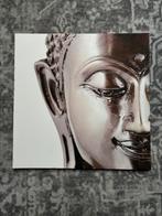 Buddha boeddha decoratie canvas schilderij 50x50, Schilderij, Gebruikt, Ophalen of Verzenden