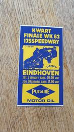 Sticker Kwart Finale WK 82 ijs speedway, Cmel, Eindhoven, Verzamelen, Ophalen of Verzenden, Zo goed als nieuw, Overige typen