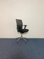 9 x Bureaustoel CS Airtop, zwarte stof, chroom voetkruis