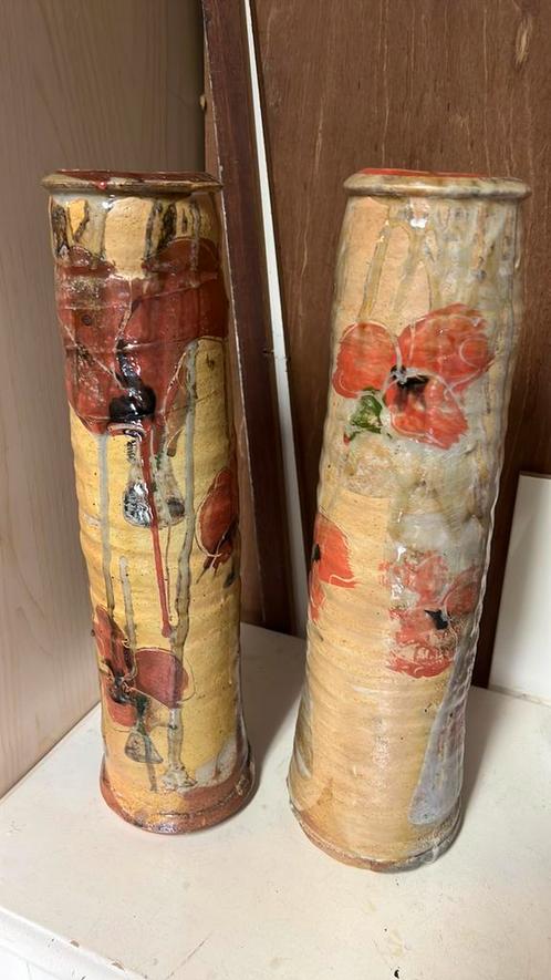 Retro Vazen Set - Jaren '70, Huis en Inrichting, Woonaccessoires | Vazen, Zo goed als nieuw, Geel, Minder dan 50 cm, Aardewerk of Porselein
