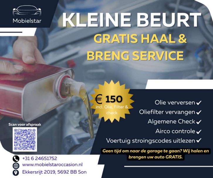 Kleine beurt met gratis haal en breng service !, Diensten en Vakmensen, Auto en Motor | Monteurs en Garages, Onderhoudsbeurt, Mobiele service