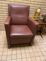 Fauteuil, Ophalen, Minder dan 75 cm, Leer, Zo goed als nieuw