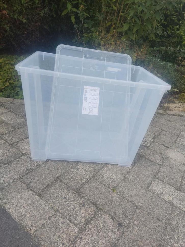 SAMLA Bak + Deksel 6x - Zo goed als nieuw!, Doe-het-zelf en Verbouw, Kratten en Dozen, Zo goed als nieuw, Ophalen