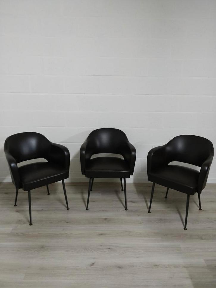 Vintage lounge stoelen | Executive chairs mid century, Huis en Inrichting, Stoelen, Zo goed als nieuw, Bruin, Ophalen