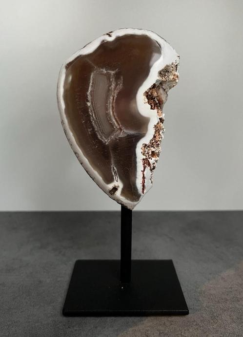 Agaat op standaard, Verzamelen, Mineralen en Fossielen, Mineraal, Ophalen of Verzenden