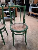 Twee 2 Groene webbing bistrostoelen., Ophalen, Gebruikt, Overige kleuren, Twee