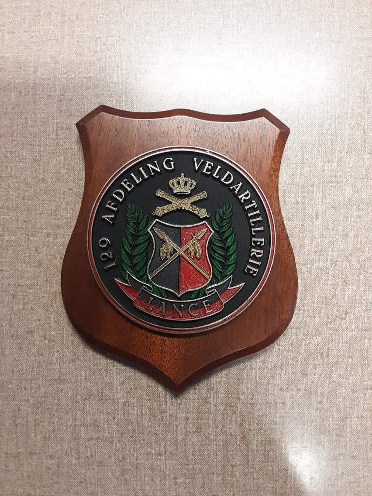 Schildje 129 afdeling veldartillerie, Verzamelen, Ophalen of Verzenden, Landmacht, Nederland, Embleem of Badge