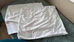 2 witte optipluche kussenslopen 60x70cm (NL kussenmaat), Huis en Inrichting, Slaapkamer | Beddengoed, Gebruikt, Tweepersoons, Ophalen of Verzenden