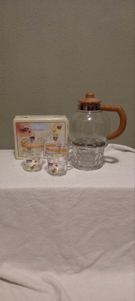 Complete 5 delige theeset., Huis en Inrichting, Keuken | Servies, Zo goed als nieuw, Glas of Glazen, Overige stijlen, Glas, Ophalen