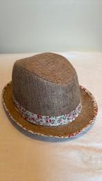 Leuk “jute” hoedje met bloemen rand mt 56, Kleding | Dames, Ophalen of Verzenden, Zo goed als nieuw