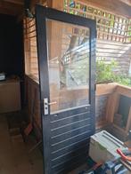 Hardhouten Buitendeur met Veiligheidsbeslag, Doe-het-zelf en Verbouw, Deuren en Horren, Gebruikt, 80 tot 100 cm, Ophalen of Verzenden