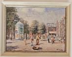 Niek van der Plas - De brug over het singel in Amsterdam, Antiek en Kunst, Ophalen of Verzenden