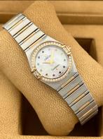 OMega dameshorloge in goud en staal met diamanten, Sieraden, Tassen en Uiterlijk, Horloges | Dames, Overige merken, Staal, Polshorloge