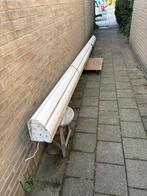 Zonnescherm 595cm Somfy motor - Doek aan vervanging toe, Ophalen, Gebruikt, 450 cm of meer, Elektrisch
