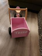 Houten kinder roze bakfiets, Gebruikt, Ophalen