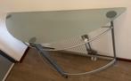 Glazen sidetable, Ophalen, Zo goed als nieuw, 25 tot 50 cm, Rechthoekig