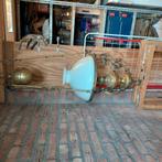 Oude hanglamp op olie, Huis en Inrichting, Lampen | Hanglampen, Ophalen, Gebruikt, 50 tot 75 cm